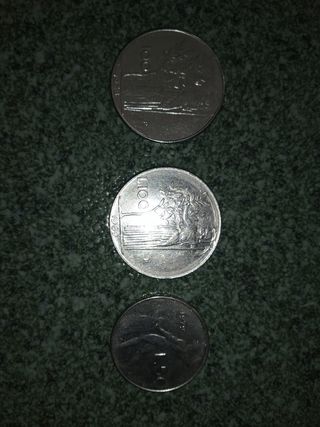 Lote de monedas italianas Liras