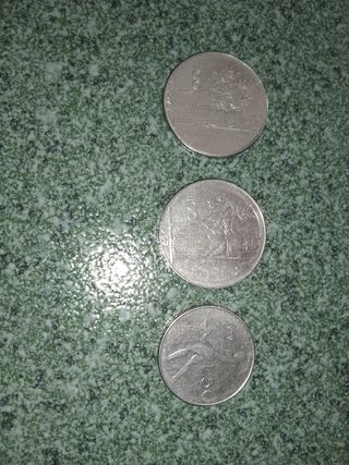 Lote de monedas italianas Liras
