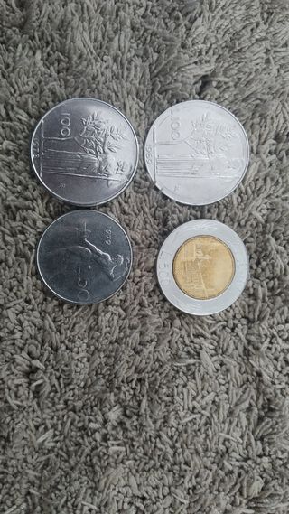 Lote de monedas italianas Liras