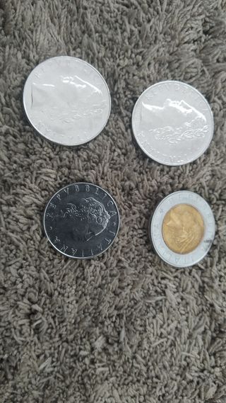 Lote de monedas italianas Liras