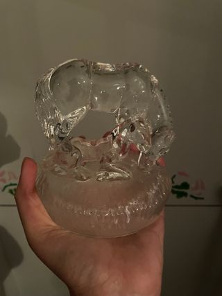 Statua cavalli cristallo