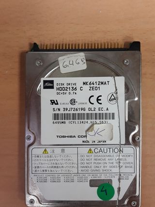 Disco duro IDE Toshiba 6,4Gb 2,5"