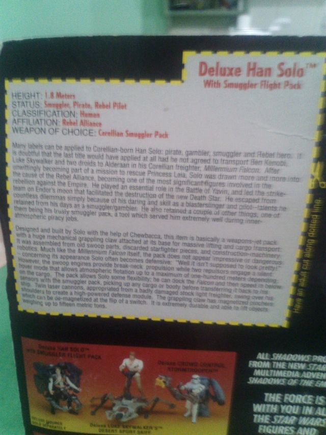 kenner Star wars Han solo Deluxe