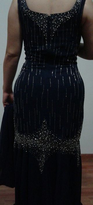 Vestido de fiesta con pedrería, M- 38