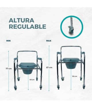 Silla con WC, Muelle, Acero, Silla WC con inodoro