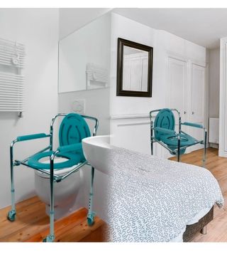 Silla con WC, Muelle, Acero, Silla WC con inodoro