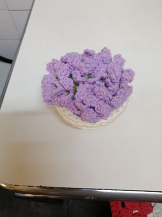 juego posa vasos flores crochet