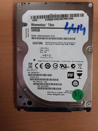 Disco duro seagate 500gb 2,5