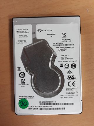 Disco duro seagate 1Tb 2,5"