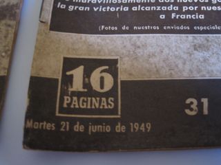 PAREJA PERIODICOS VIDA DEPORTIVA AÑOS 1949 Y 1950