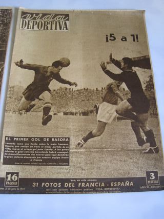 PAREJA PERIODICOS VIDA DEPORTIVA AÑOS 1949 Y 1950