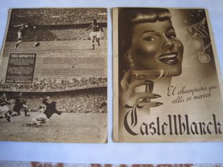 PAREJA PERIODICOS VIDA DEPORTIVA AÑOS 1949 Y 1950