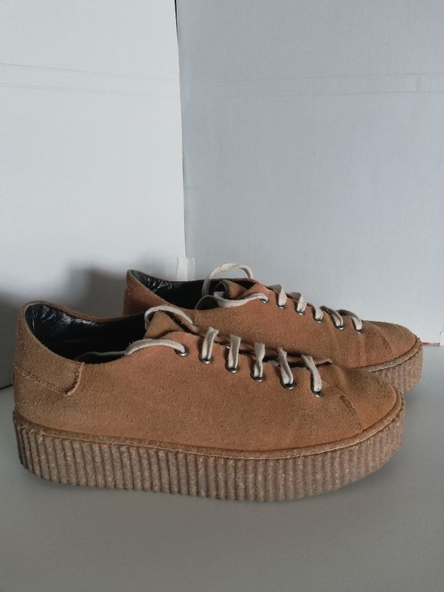 scarpa con platform color caramello