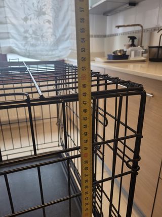 Cama transportin, cesta metálica para perro.