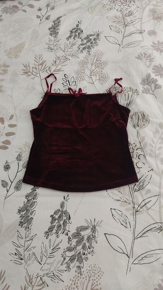 Top terciopelo Bershka 