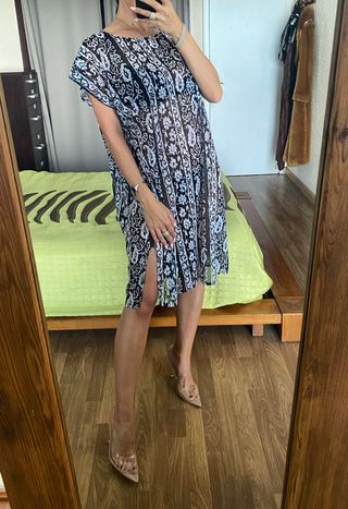  Nueva túnica playa estampado floral talla única