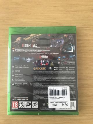 Resident evil 3 Xbox One precintado 