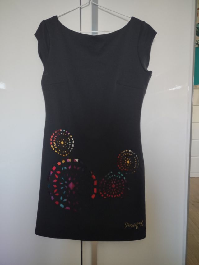Abito nero elegante tubino Desigual XL 48