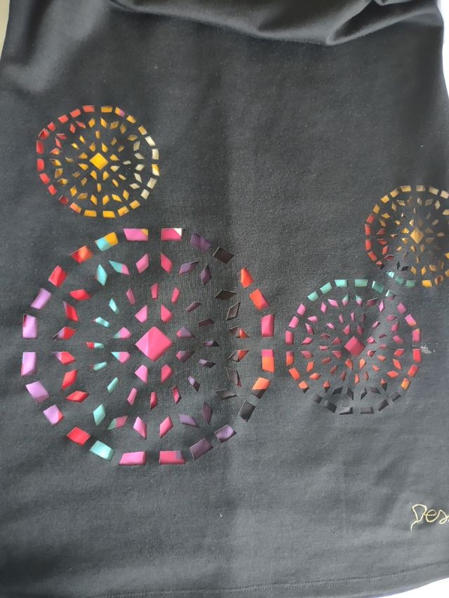 Abito nero elegante tubino Desigual XL 48