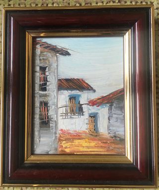 Seis mini cuadros óleo (paisajes)