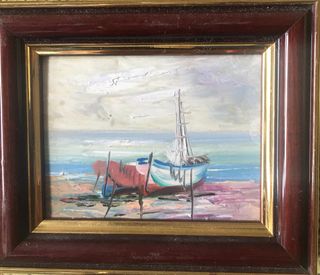 3 mini cuadros óleo (marinas)