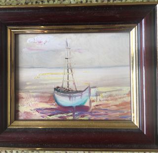 3 mini cuadros óleo (marinas)