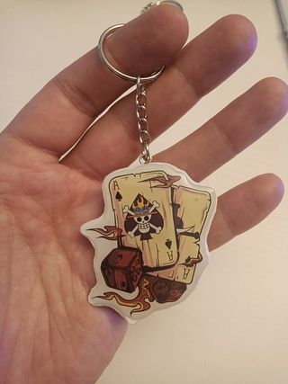 One Piece Llaveros cartas calavera Manga