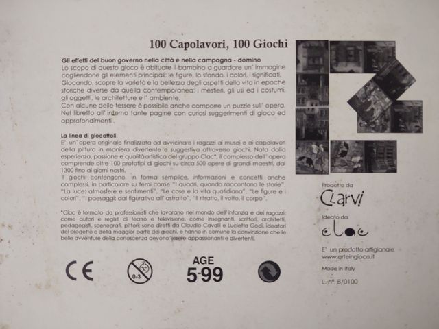 Clarvi 100 capolavori per 100 giochi Domino