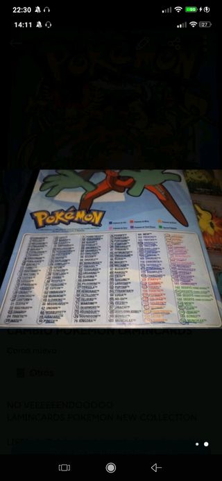 Cartas Lamincards Pokémon New Collection 3ª Edicio