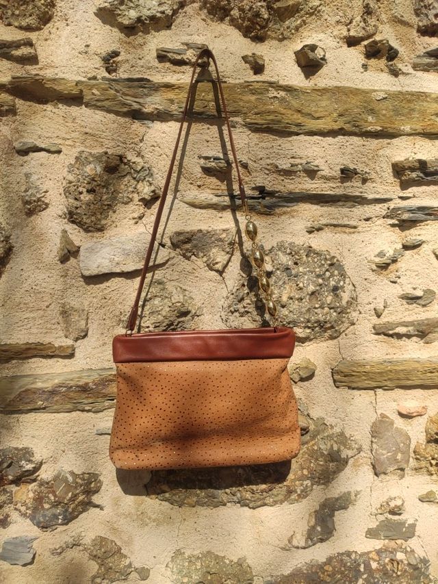 Bolso bandolera marrón mujer