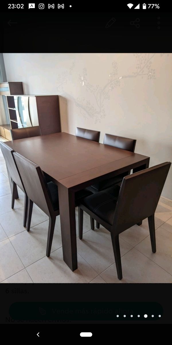 Mesa y sillas comedor