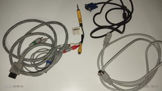 Cabo wii para tv e dois cabos vga em boas condicoe