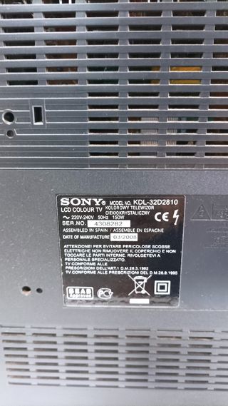 TELEVISOR O TELEVISIÓN SONY