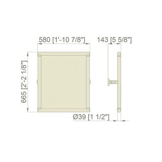 Espejo Reclinable fabricado en aluminio