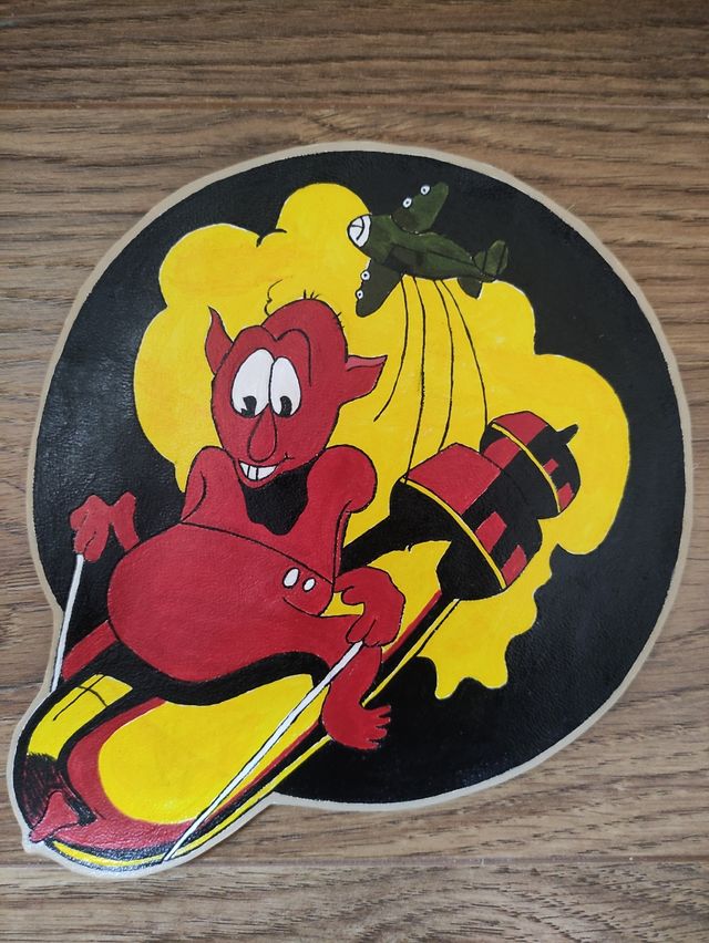 Parche de cuero pintado a mano réplica WW2