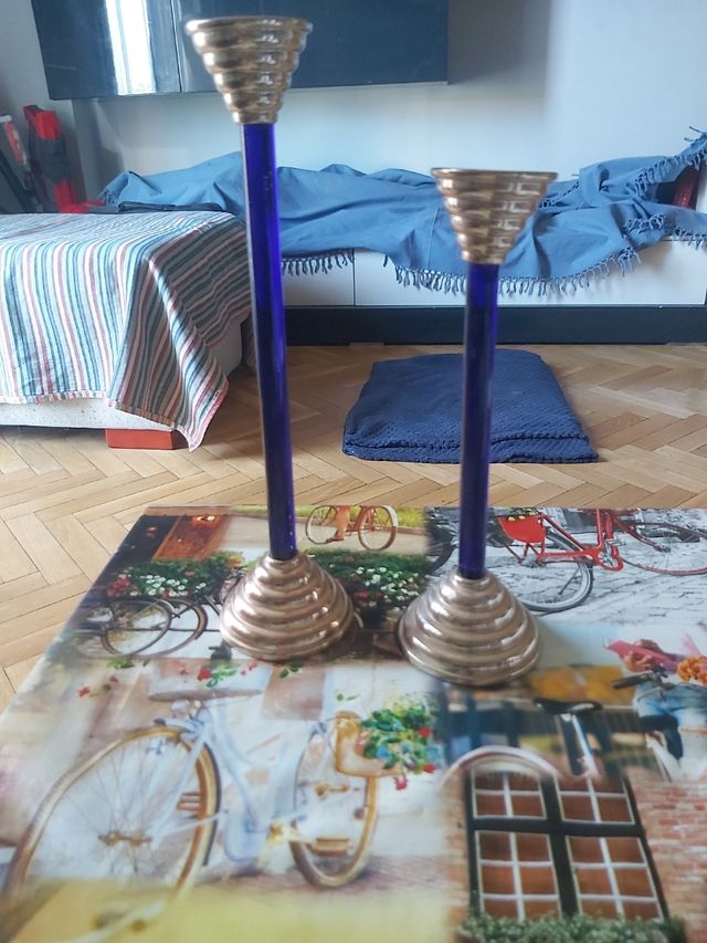 Candeleros Plata de Ley Pero Duran con contraste