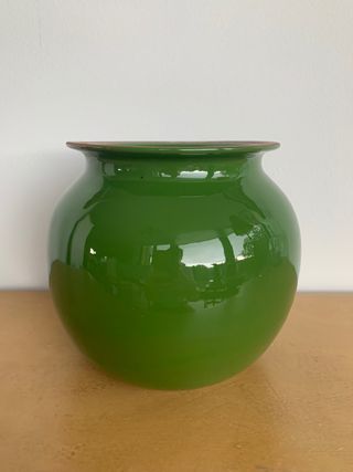 JARRON MACETA  TERRACOTA VERDE