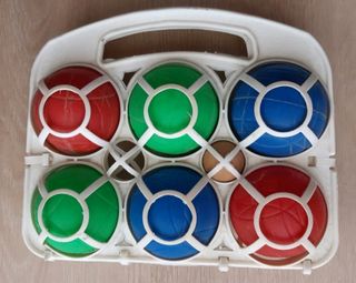 Kit de petanca con 6 bolas de colores 