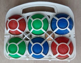 Kit de petanca con 6 bolas de colores 