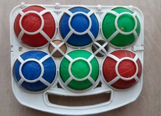 Kit de petanca con 6 bolas de colores 