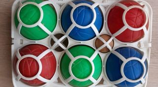 Kit de petanca con 6 bolas de colores 