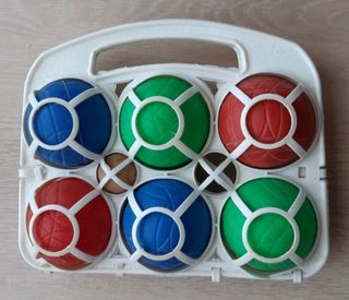 Kit de petanca con 6 bolas de colores 