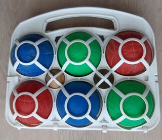 Kit de petanca con 6 bolas de colores 