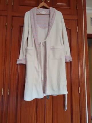 bata de enfasis blanca mujer talla m