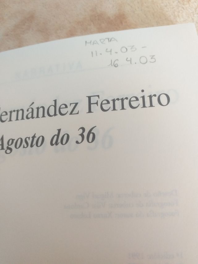 libro Agosto do 36 Xosé  Fernandez Ferreiro