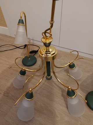 Lampara techo y mesillas