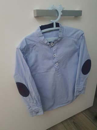 Camisa niño manga larga azul