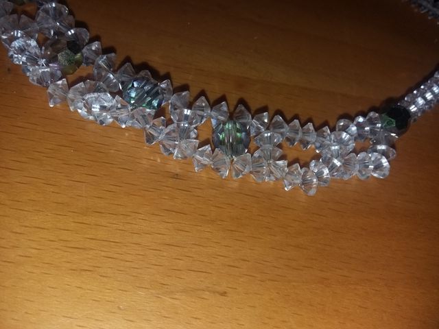 juego de colar y pulsera cristal Murano, años 70