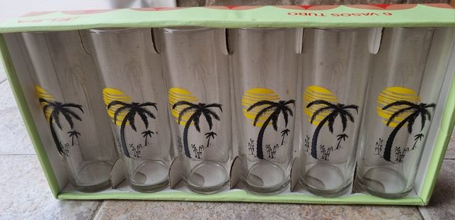 6 vasos de tubo (Antigüedades)