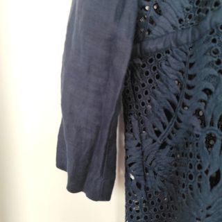 Blusa lino encaje Zara